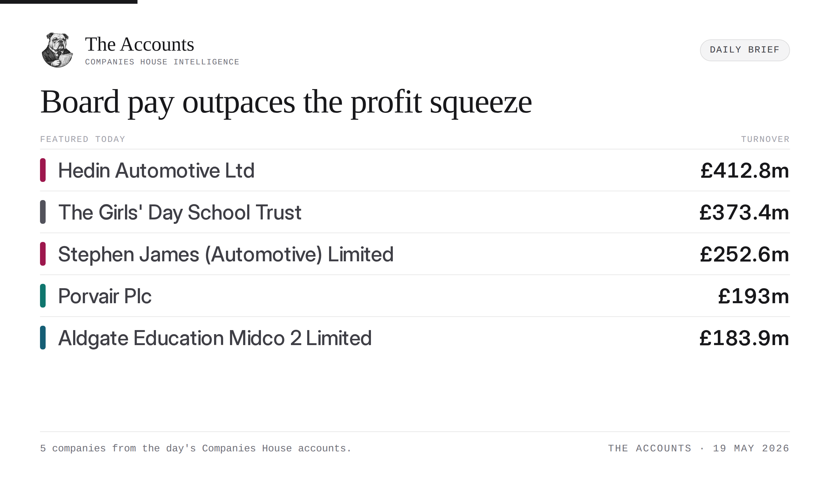 The Accounts daily brief — 19 May 2026
