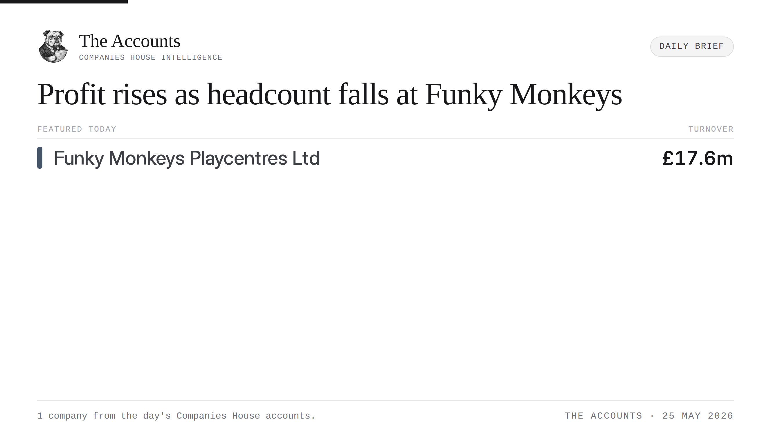 The Accounts daily brief — 25 May 2026