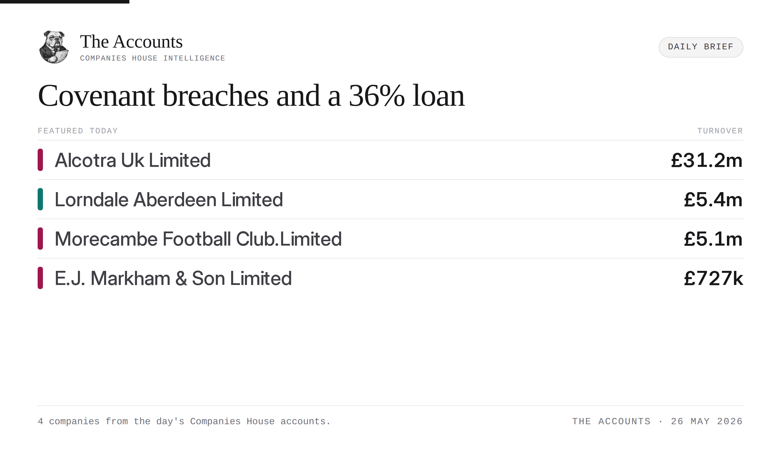 The Accounts daily brief — 26 May 2026
