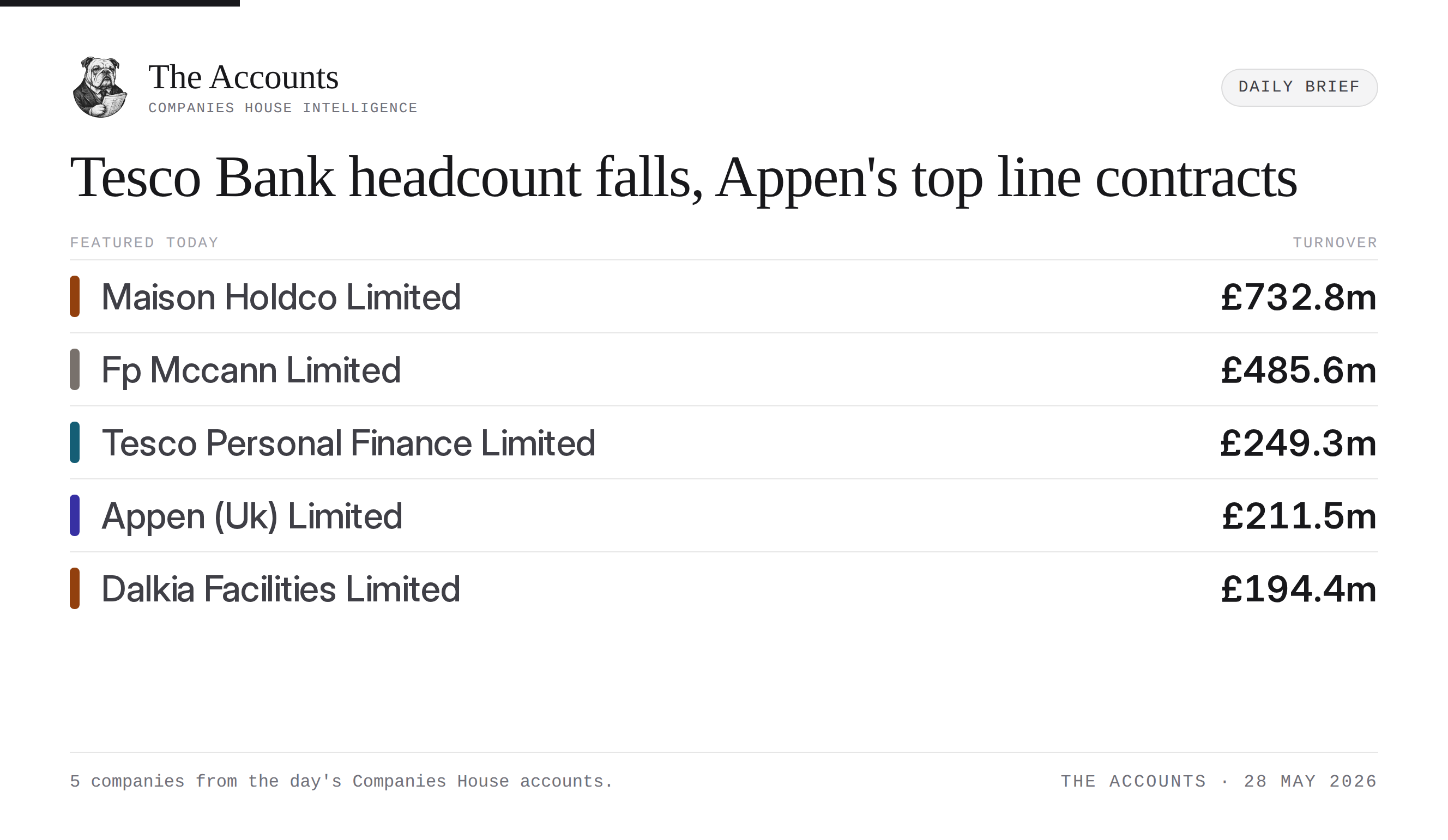 The Accounts daily brief — 28 May 2026