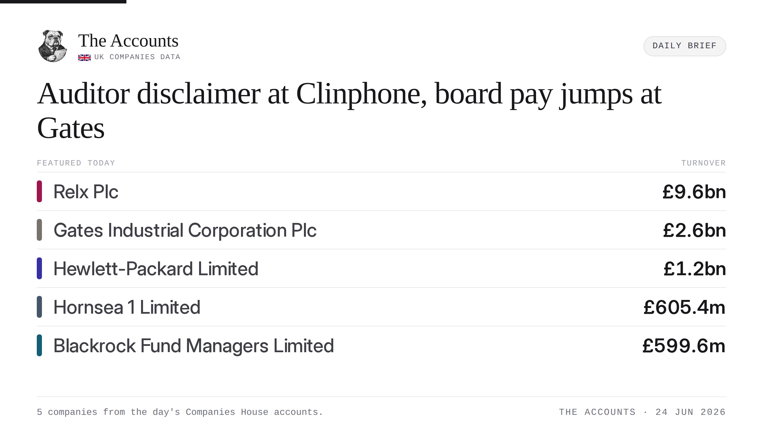 The Accounts daily brief — 24 June 2026