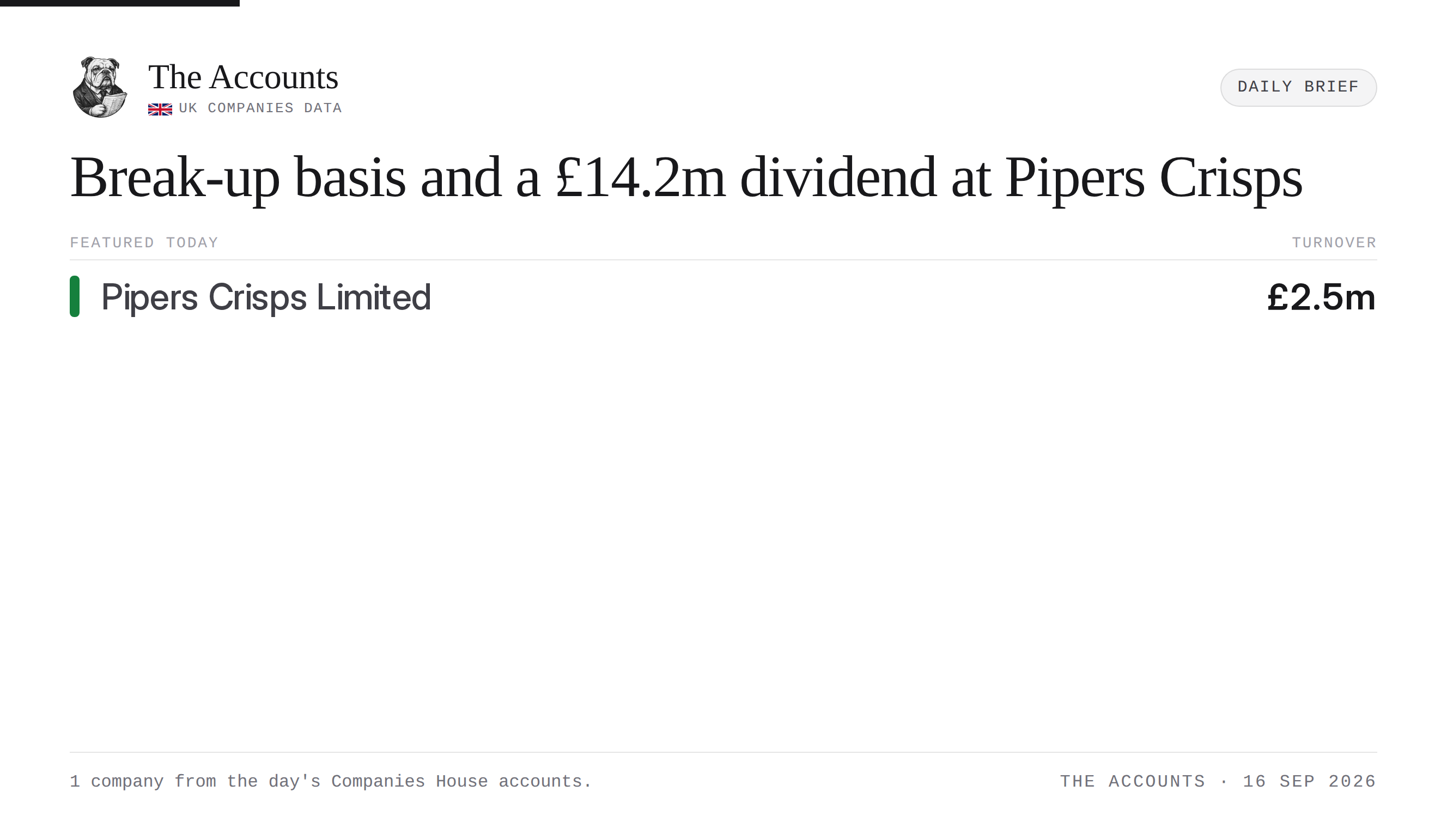 The Accounts daily brief — 16 September 2026
