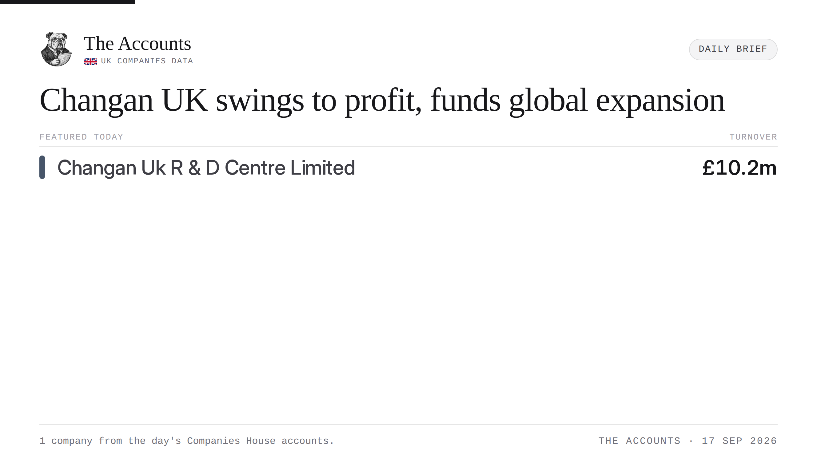 The Accounts daily brief — 17 September 2026